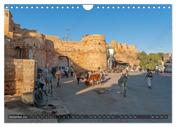 Produktbild: Indien, Rajasthan (Wandkalender 2026 DIN A4 quer), CALVENDO Monatskalender