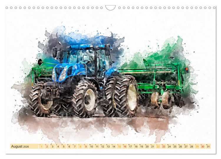 Produktbild: Traktoren - malerische Kraftpakete in der Landwirtschaft (Wandkalender 2026 DIN A3 quer), CALVENDO Monatskalender