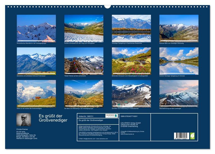 Produktbild: Es gr&uuml;&szlig;t der Gro&szlig;venediger (Wandkalender 2026 DIN A2 quer), CALVENDO Monatskalender