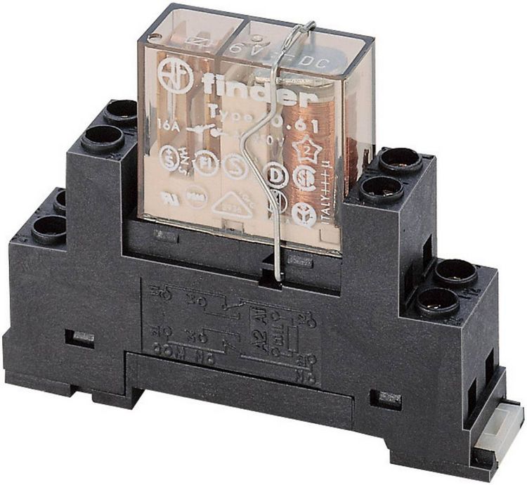 Produktbild: Finder 95.65.M Relaissockel mit Halteb&uuml;gel (L x B x H) 15.6 x 63.1 x 33.3mm 1St.
