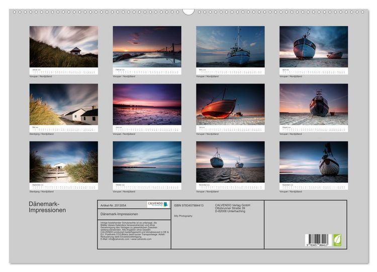 Produktbild: D&auml;nemark-Impressionen (Wandkalender 2026 DIN A2 quer), CALVENDO Monatskalender