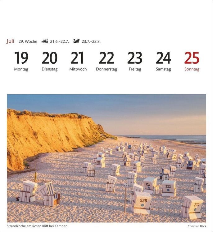 Produktbild: Sylt Sehnsuchtskalender 2027 - Wochenkalender mit 53 Postkarten
