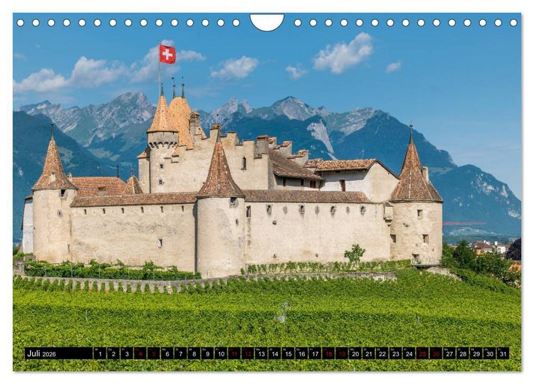 Produktbild: Die sch&ouml;nsten Ansichten der Schweiz (Wandkalender 2026 DIN A4 quer), CALVENDO Monatskalender