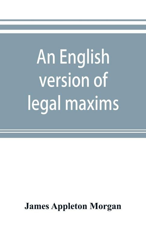 Produktbild: An English version of legal maxims