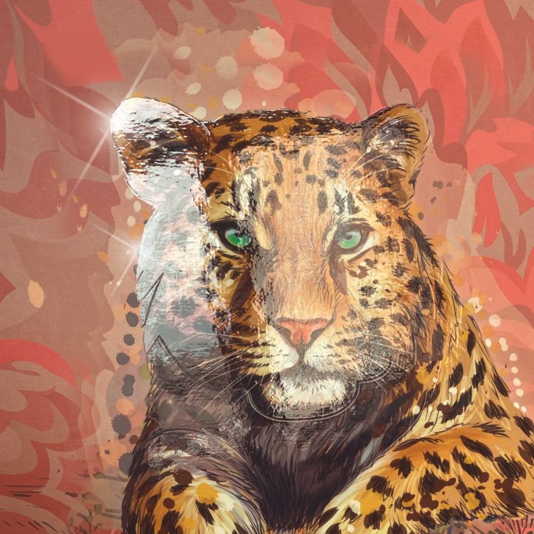 Produktbild: Brunnen Ringbuch &bdquo;Leopard&ldquo; Safari World &brvbar; A4, 2 Ringe, F&uuml;llh&ouml;he: 20 mm, rot/braun