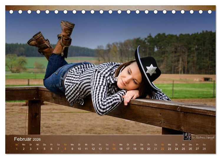 Produktbild: Western Girls (Tischkalender 2026 DIN A5 quer), CALVENDO Monatskalender