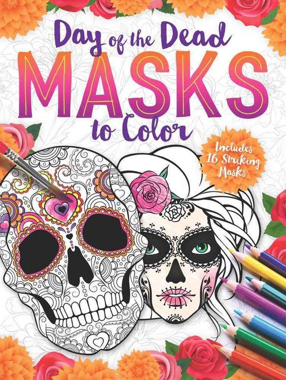 Produktbild: Day Of The Dead Masks To Color