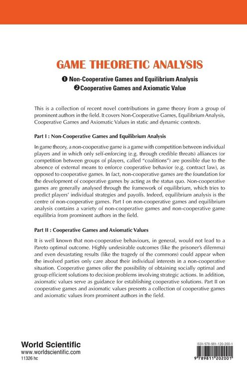 Produktbild: Game Theoretic Analysis