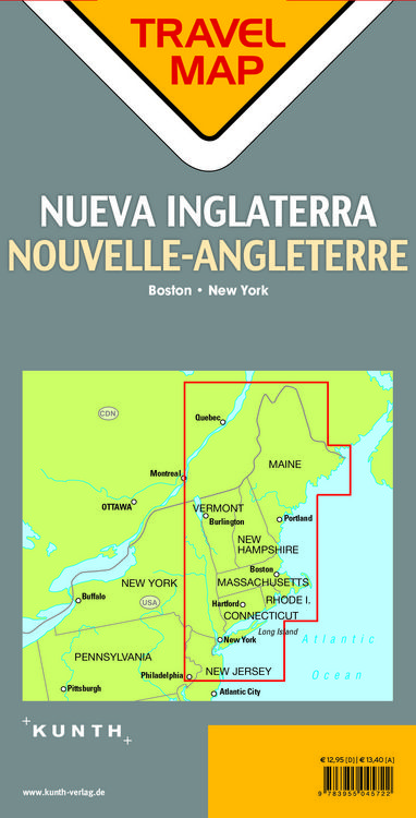 Produktbild: Reisekarte New York / New England