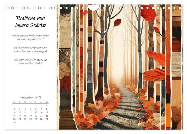 Produktbild: Dein Jahr der St&auml;rke - Reflexionskalender f&uuml;r mehr Selbstbewusstsein (Wandkalender 2026 DIN A4 quer), CALVENDO Monatskalender