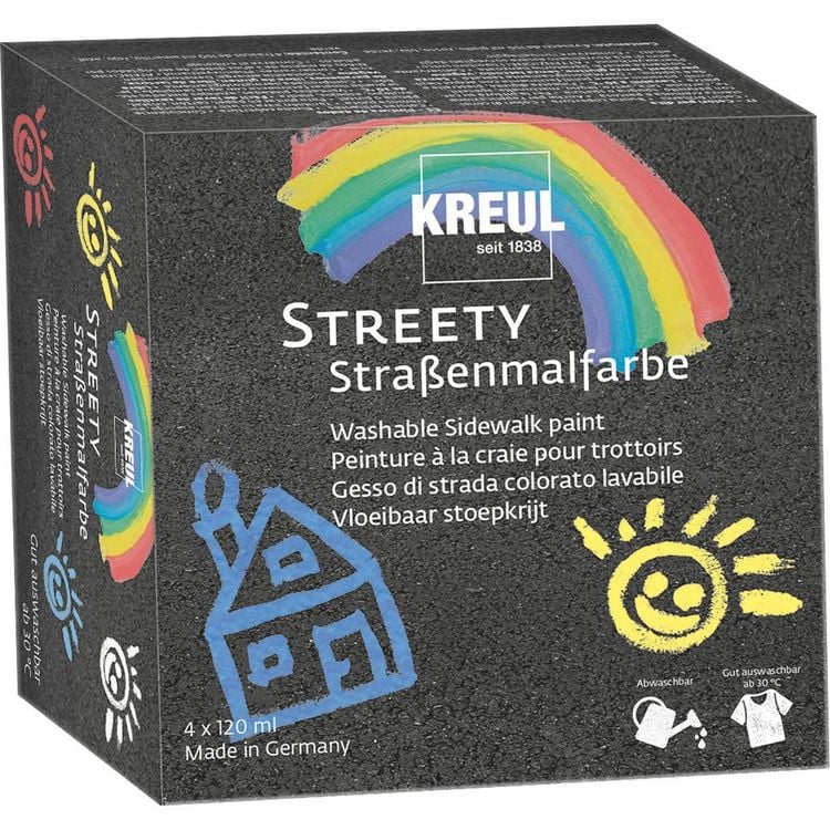 Produktbild: KREUL Streety Stra&szlig;enmalfarbe Starter Set 4 x 120 ml
