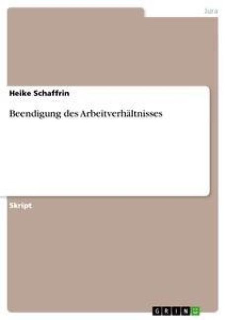 Produktbild: Beendigung des Arbeitverh&auml;ltnisses