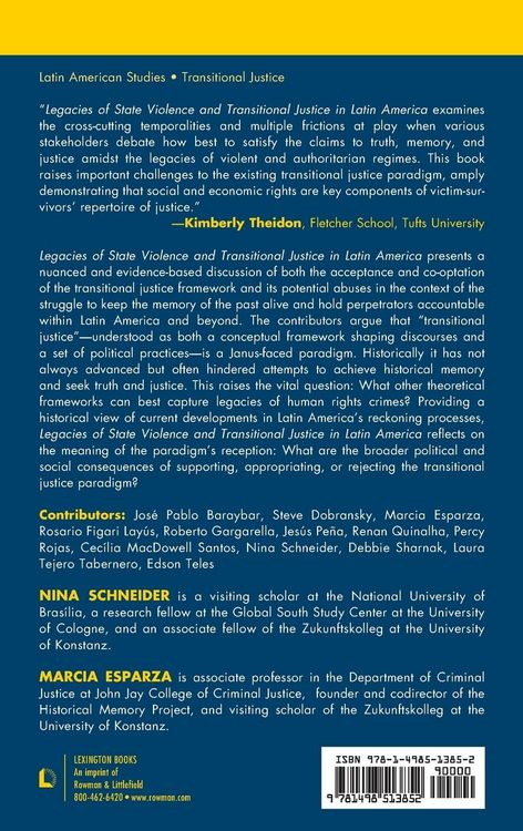 Produktbild: Legacies of State Violence and Transitional Justice in Latin America