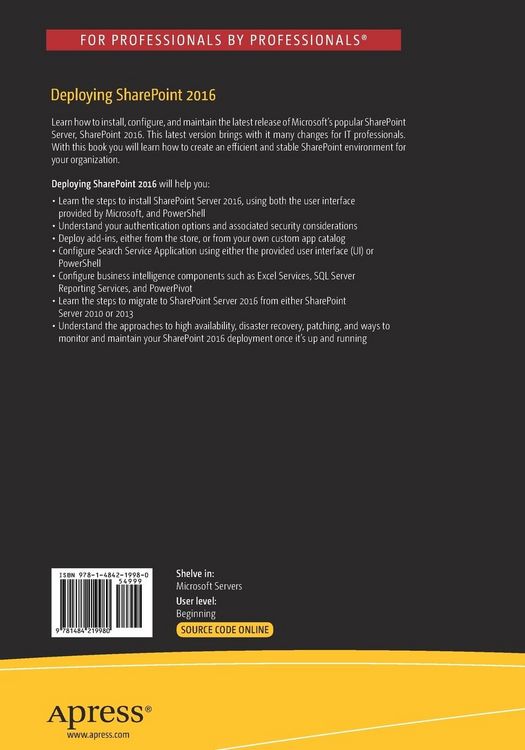 Produktbild: Deploying SharePoint 2016