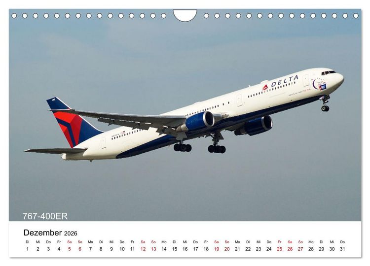 Produktbild: Flugzeuge von Boeing (Wandkalender 2026 DIN A4 quer), CALVENDO Monatskalender