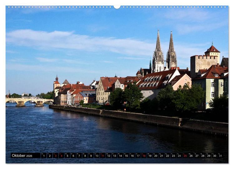 Produktbild: Romantisches Regensburg (hochwertiger Premium Wandkalender 2026 DIN A2 quer), Kunstdruck in Hochglanz