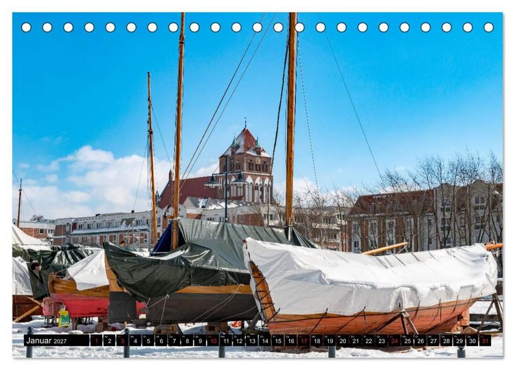 Produktbild: Greifswald, Bilder einer Stadt (Tischkalender 2027 DIN A5 quer), CALVENDO Monatskalender