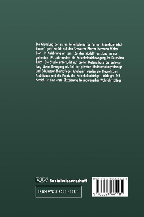 Produktbild: Die Ferienkoloniebewegung