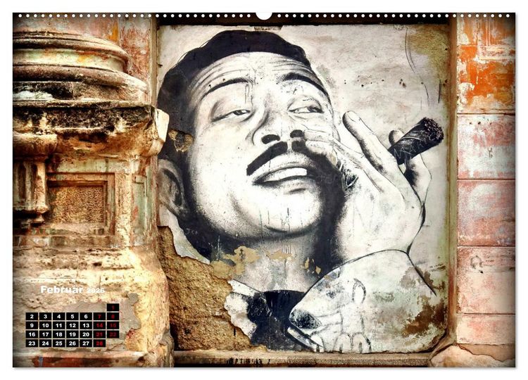 Produktbild: Gesichter Havannas - Street Art in der kubanischen Hauptstadt (hochwertiger Premium Wandkalender 2026 DIN A2 quer), Kunstdruck in Hochglanz
