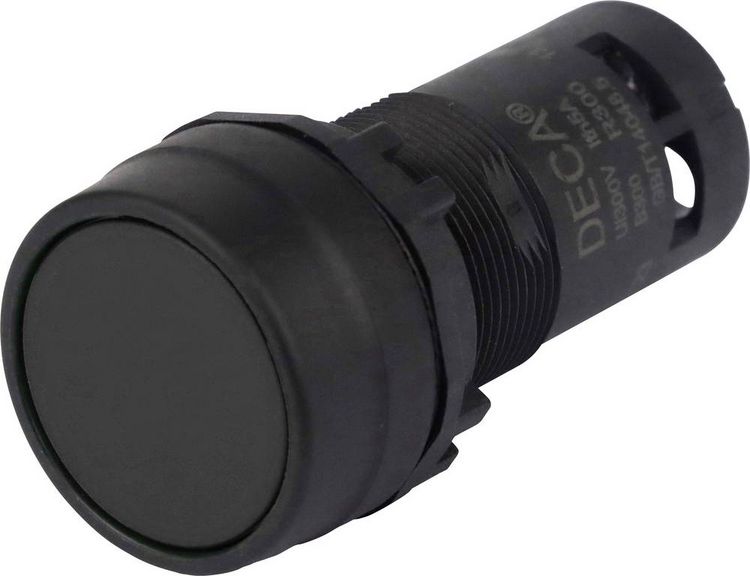 Produktbild: DECA CP2B-A1E10B Druckschalter 400 V 8 A Schwarz rastend (L x B x H) 29.9 x 20.5 x 55.5 mm 1 St.
