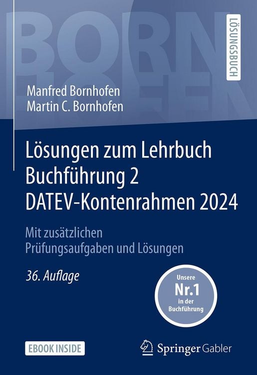 Produktbild: L&ouml;sungen zum Lehrbuch Buchf&uuml;hrung 2 DATEV-Kontenrahmen 2024