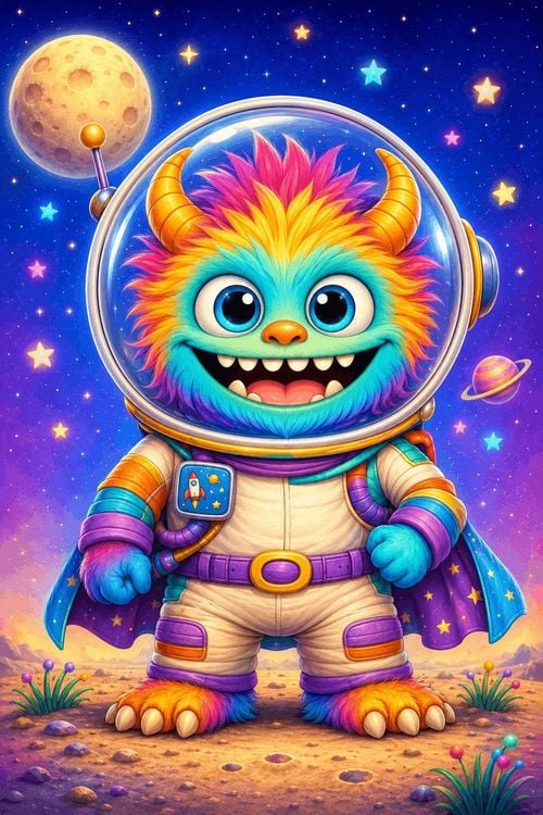 Produktbild: Monster Malbuch f&uuml;r Kinder ab 6 Jahren mit 50 sch&ouml;nen Ausmalmotiven