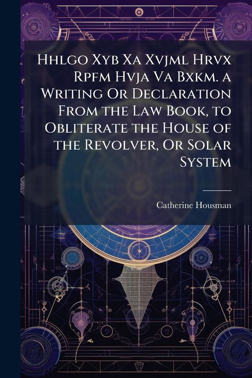 Produktbild: Hhlgo Xyb Xa Xvjml Hrvx Rpfm Hvja Va Bxkm. a Writing Or Declaration From the Law Book, to Obliterate the House of the Revolver, Or Solar System