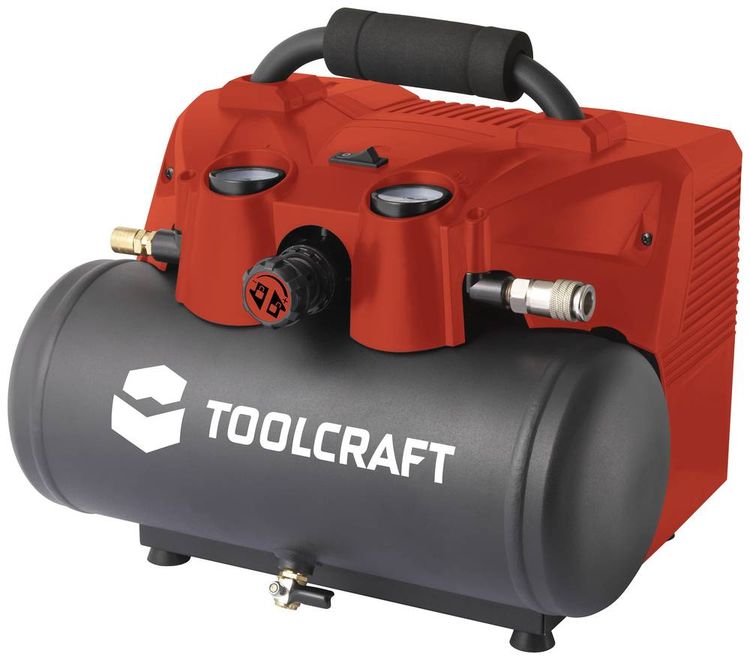 Produktbild: TOOLCRAFT Akku-Druckluft-Kompressor AP-1200 / TAWB-200 6l 8 bar