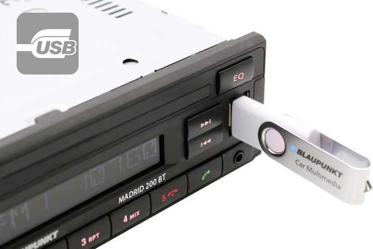 Produktbild: Blaupunkt Madrid 200 BT Autoradio Bluetooth&reg;-Freisprecheinrichtung