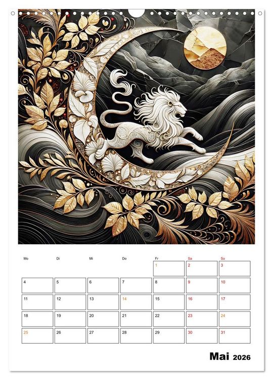 Produktbild: Tierische Mondlichtmagie (Wandkalender 2026 DIN A3 hoch), CALVENDO Monatskalender