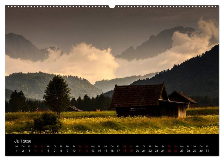 Produktbild: Bayerische Landschaften (Wandkalender 2026 DIN A2 quer), CALVENDO Monatskalender