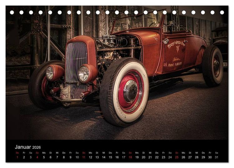 Produktbild: Custom Cars - Autos die begeistern (Tischkalender 2026 DIN A5 quer), CALVENDO Monatskalender