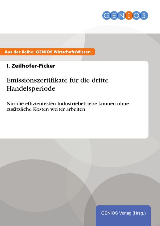 Produktbild: Emissionszertifikate f&uuml;r die dritte Handelsperiode