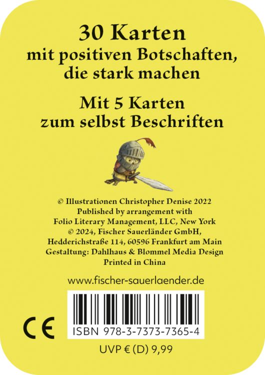 Produktbild: Die kleine Rittereule Mutmachkarten