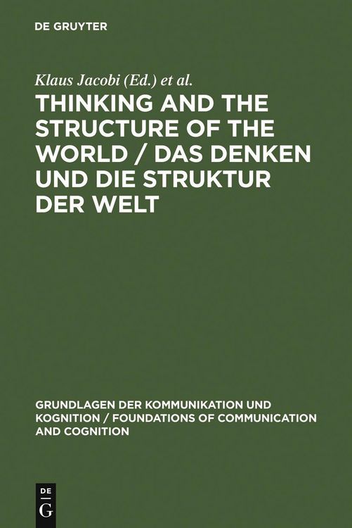 Produktbild: Thinking and the Structure of the World / Das Denken und die Struktur der Welt