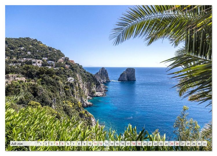 Produktbild: Amalfik&uuml;ste und Capri - Sehnsuchtsorte (hochwertiger Premium Wandkalender 2026 DIN A2 quer), Kunstdruck in Hochglanz