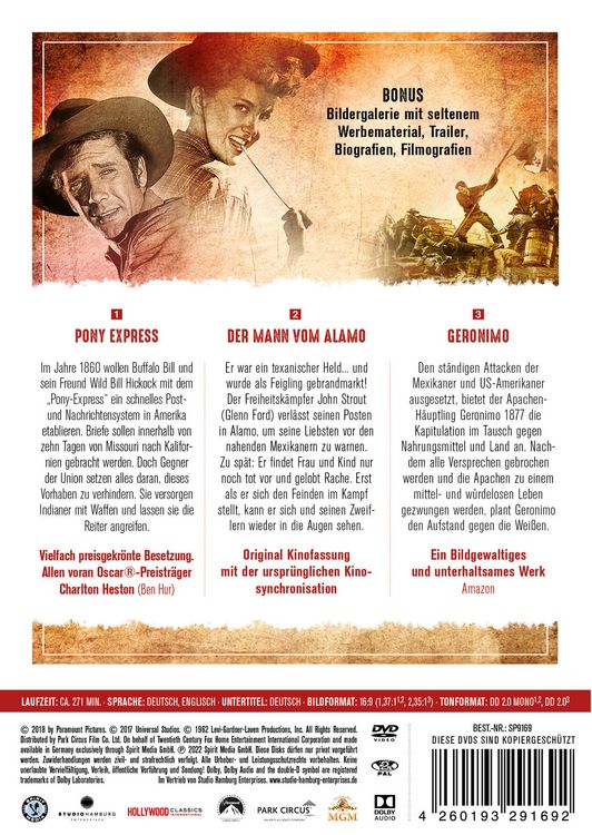 Produktbild: Die Besten Western Klassiker [3 DVDs}