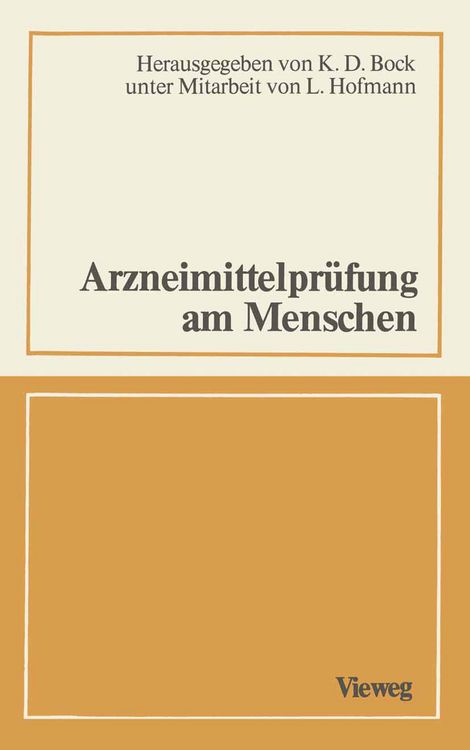 Produktbild: Arzneimittelpr&uuml;fung am Menschen