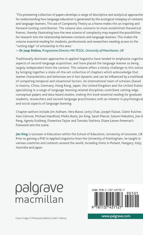 Produktbild: The Dynamic Interplay between Context and the Language Learner