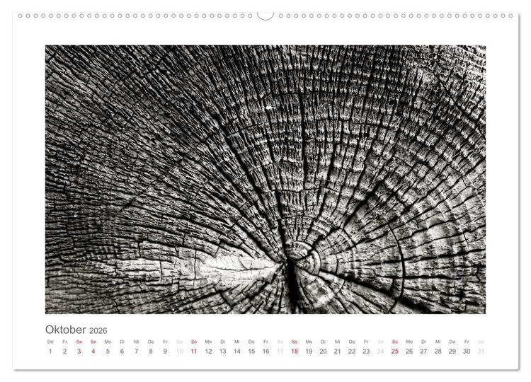 Produktbild: einfach schwarz-wei&szlig; (Wandkalender 2026 DIN A2 quer), CALVENDO Monatskalender