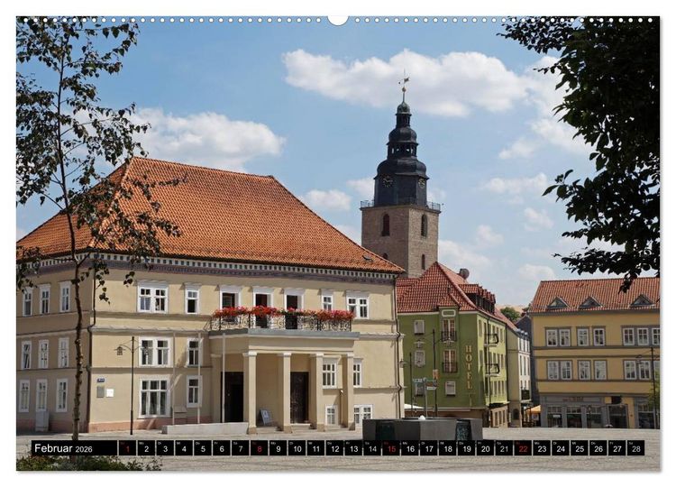 Produktbild: Musik- und Bergstadt Sondershausen/Th&uuml;ringen (hochwertiger Premium Wandkalender 2026 DIN A2 quer), Kunstdruck in Hochglanz