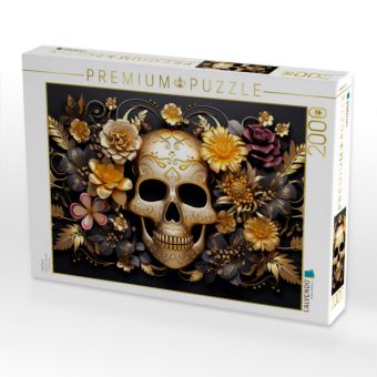 Produktbild: CALVENDO Puzzle Gold Skull | 2000 Teile Lege-Gr&ouml;&szlig;e 90x67cm Foto-Puzzle f&uuml;r gl&uuml;ckliche Stunden
