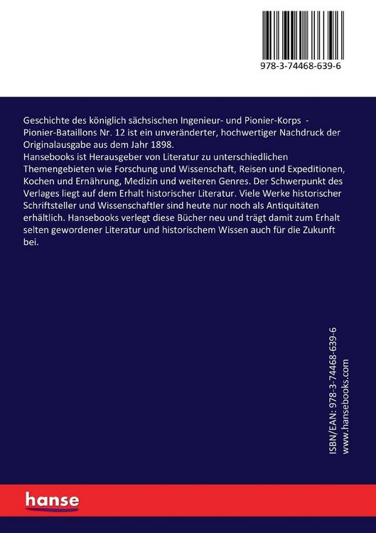 Produktbild: Geschichte des k&ouml;niglich s&auml;chsischen Ingenieur- und Pionier-Korps