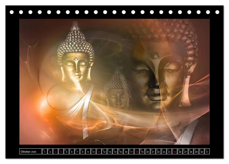 Produktbild: Buddha - Harmonie und Entspannung (Tischkalender 2026 DIN A5 quer), CALVENDO Monatskalender