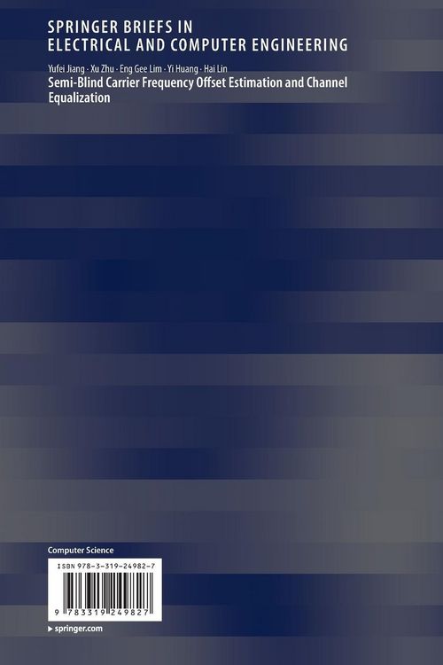Produktbild: Semi-Blind Carrier Frequency Offset Estimation and Channel Equalization