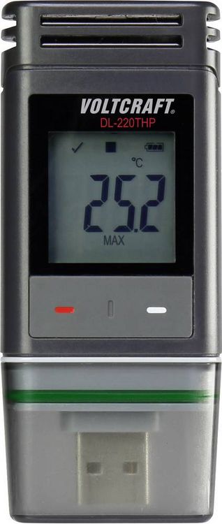 Produktbild: VOLTCRAFT DL-220 THP DL-220THP Temperatur-Datenlogger, Luftfeuchte-Datenlogger, Luftdruck-Datenlogger Messgr&ouml;&szlig;e Temperatur, Luftfeuchtigkeit, Luftd