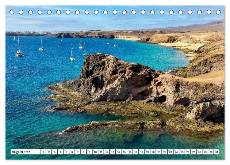 Produktbild: Lanzarote - Zwischen Asche und Atlantik (Tischkalender 2027 DIN A5 quer), CALVENDO Monatskalender