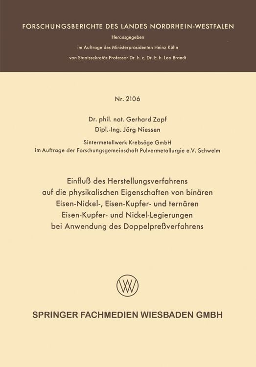 Produktbild: Einfluß des Herstellungsverfahrens auf die physikalischen Eigenschaften von binären Eisen-Nickel-, Eisen-Kupfer- und ternären Eisen-Kupfer- und Nickel