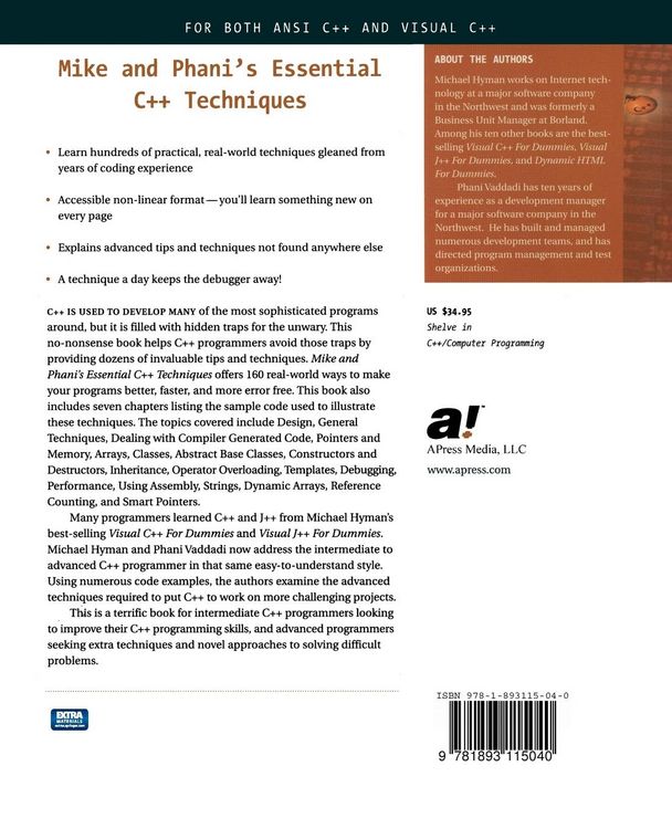 Produktbild: Mike and Phani's Essential C++ Techniques