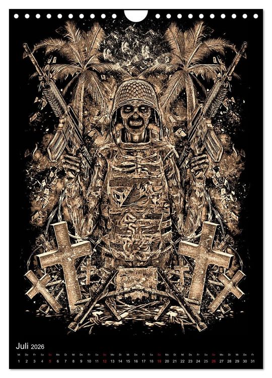 Produktbild: BLOODBOY/WAR ILLUSTRATION (Wandkalender 2026 DIN A4 hoch), CALVENDO Monatskalender